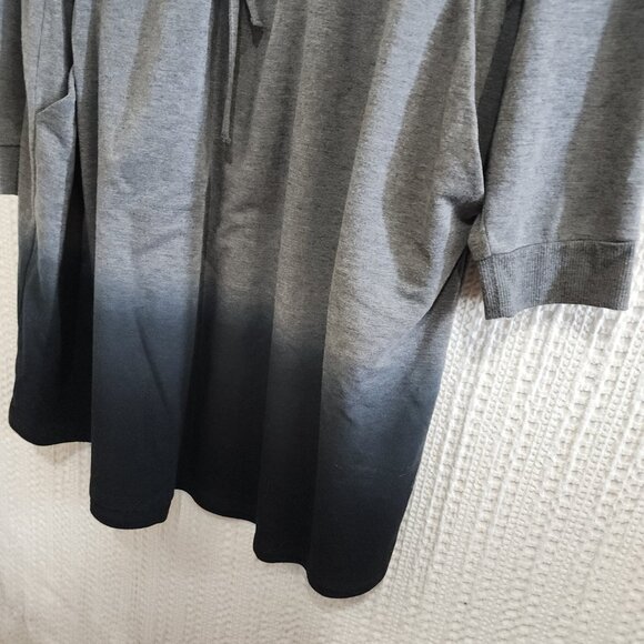 Torrid Plus Size Off-Shoulder Skater Dress  French Terry Heather Grey Dip Dye 4X - Picture 10 of 13